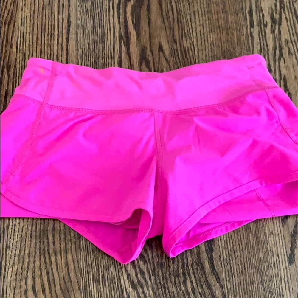 Pink lulu speed up shorts